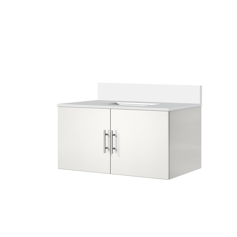 Bath Vanity, with White Quartz Top (NO SINK)