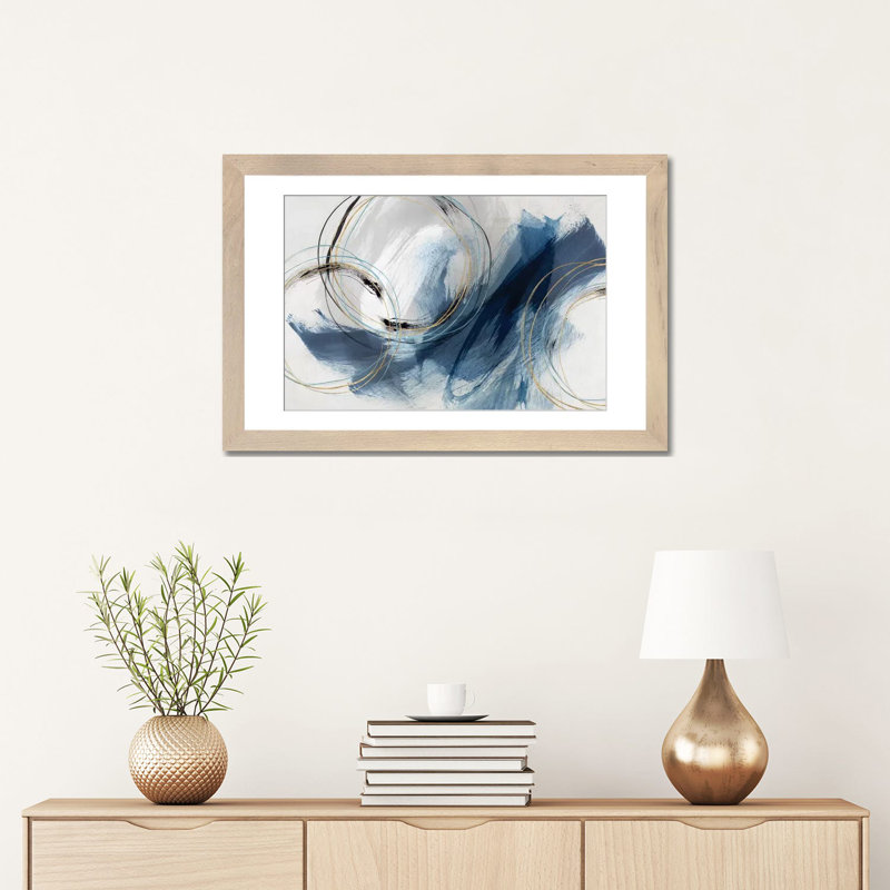 Detour by Isabelle Z Graphic Art Print, 24" H x 32" W, Framed Paper, Beige Wood