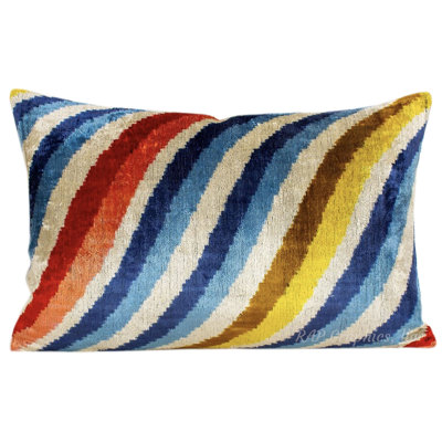 Ikat Velvet Throw Pillow