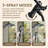 12" Rectangular Rainfall Shower Head and 6-Spray Handheld Shower Combo with 59-inch Hose Wall Mount Matte Black-122065411
