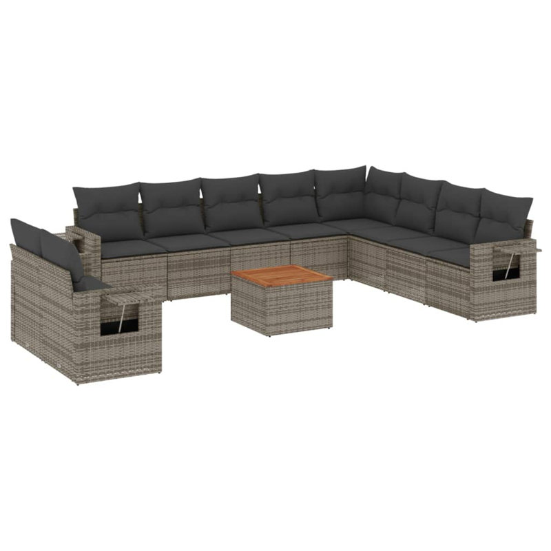 Vidaxl Garden Sofa Set Gray