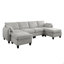 Canapé modulaire de 109 po en chenille modulaire en L avec repose-pieds avec rangement-548515528