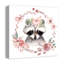 « floral raton laveur », art sur toile