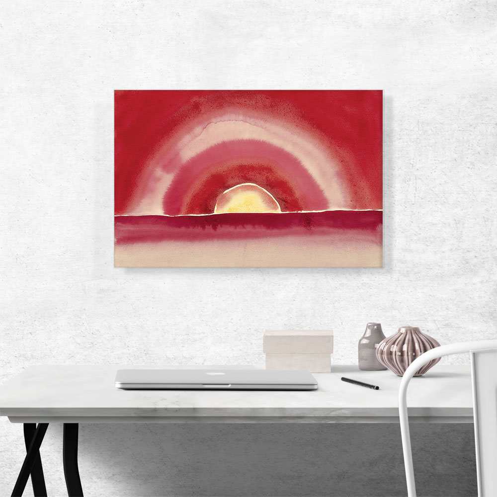 ARTCANVAS Sunrise 1916 by Georgia O-Keeffe - Wrapped Canvas Painting ...