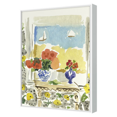 Traveling Begonias Shoreline Print by Dana Gibson