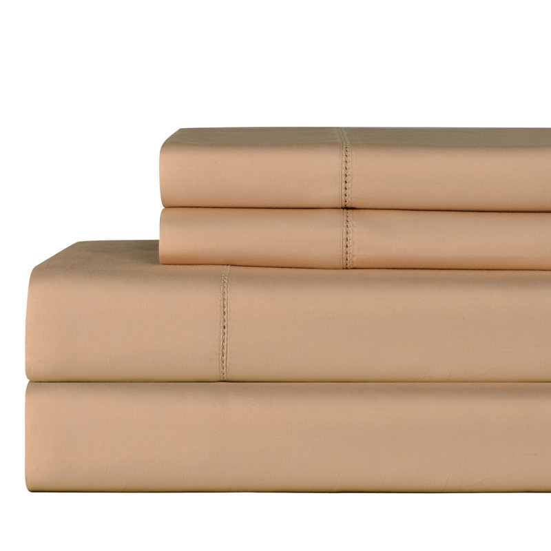 Ensemble de draps 100% coton à longues fibres 610 fils Celeste Home, Très grand lit, Gris
