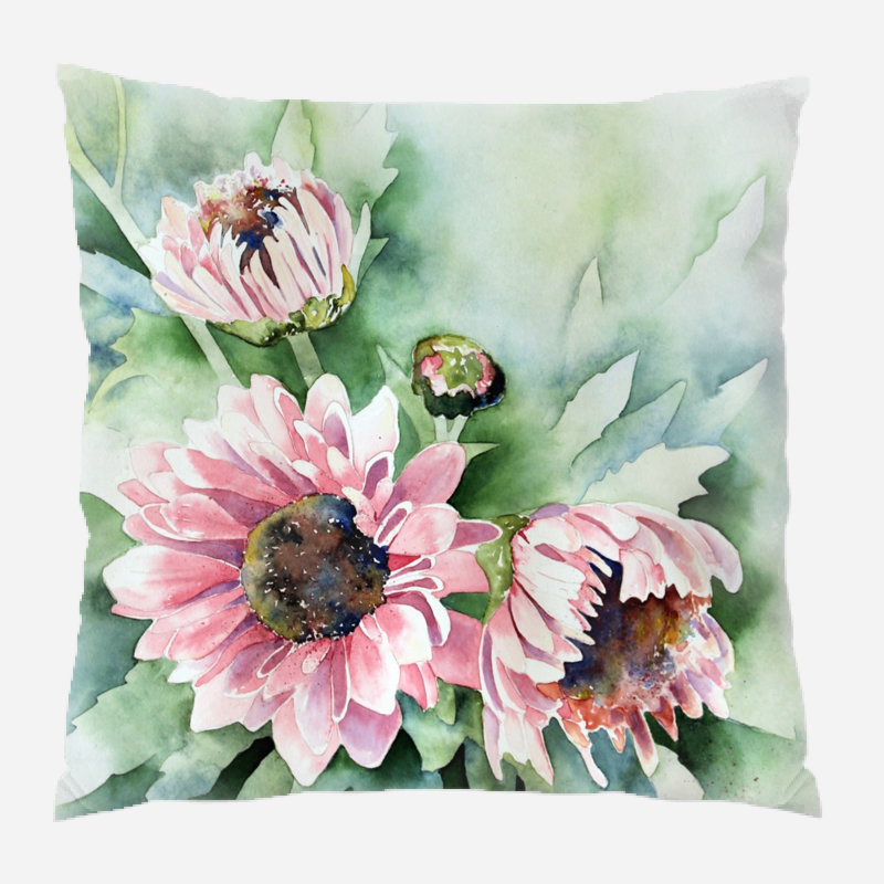 Coussin watercolour Aubriana, Microsuède, Intérieur