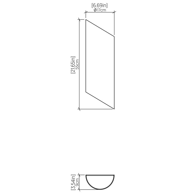 Clean 2 - Light LED Flush Mounted Sconce, Charcoal