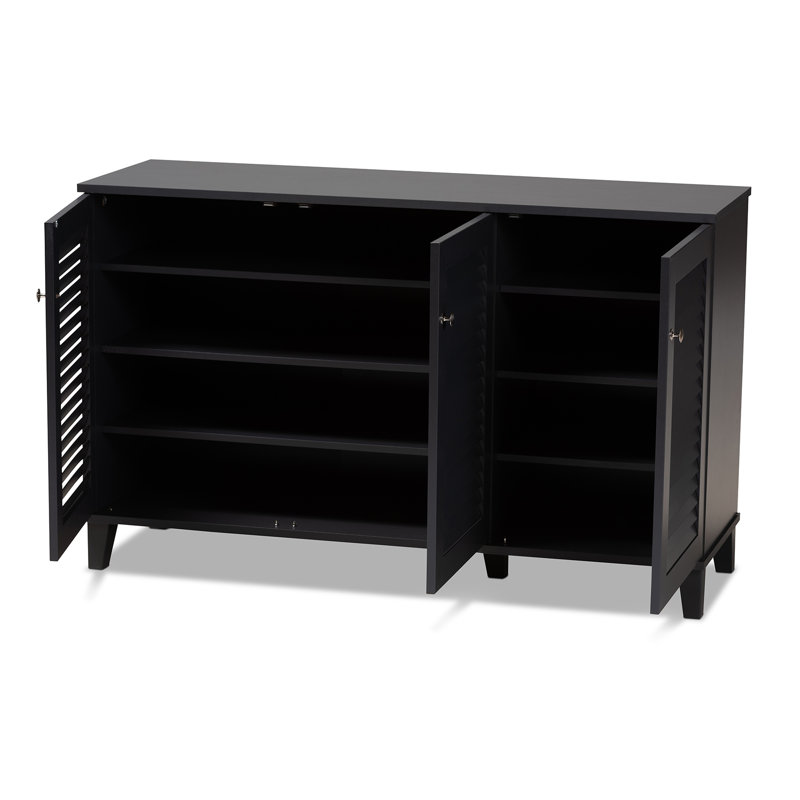 Shoe Storage Cabinet, Dark Gray