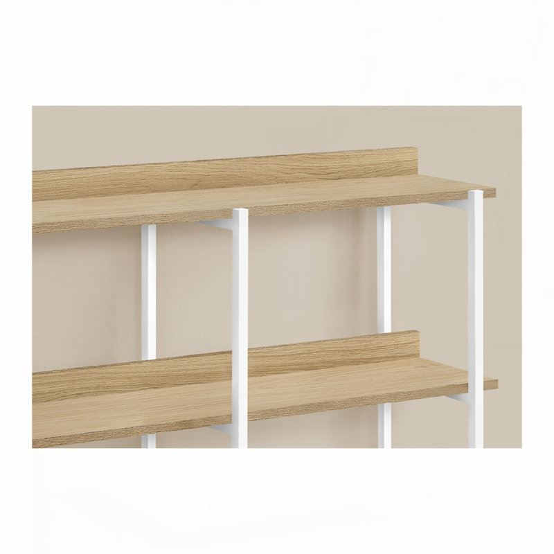 3-Tier Console Table, Natural/White