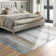 Modern Abstract Gray/White/Gold Machine Washable Area Rug