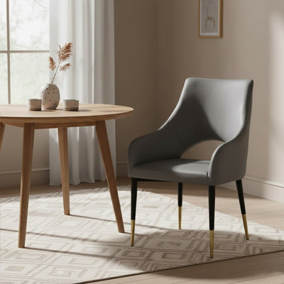 Eminence 127cm H Upholstered Armchair in Grey
