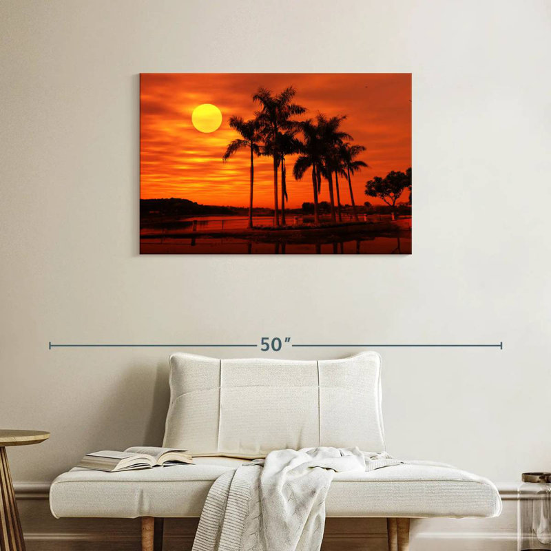 Orange Beach Scene, 24" H x 36" W