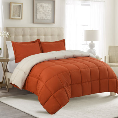 All Season Reversible Down Alternative Comforter Set with Shams - Breathable, Soft, Fluffy