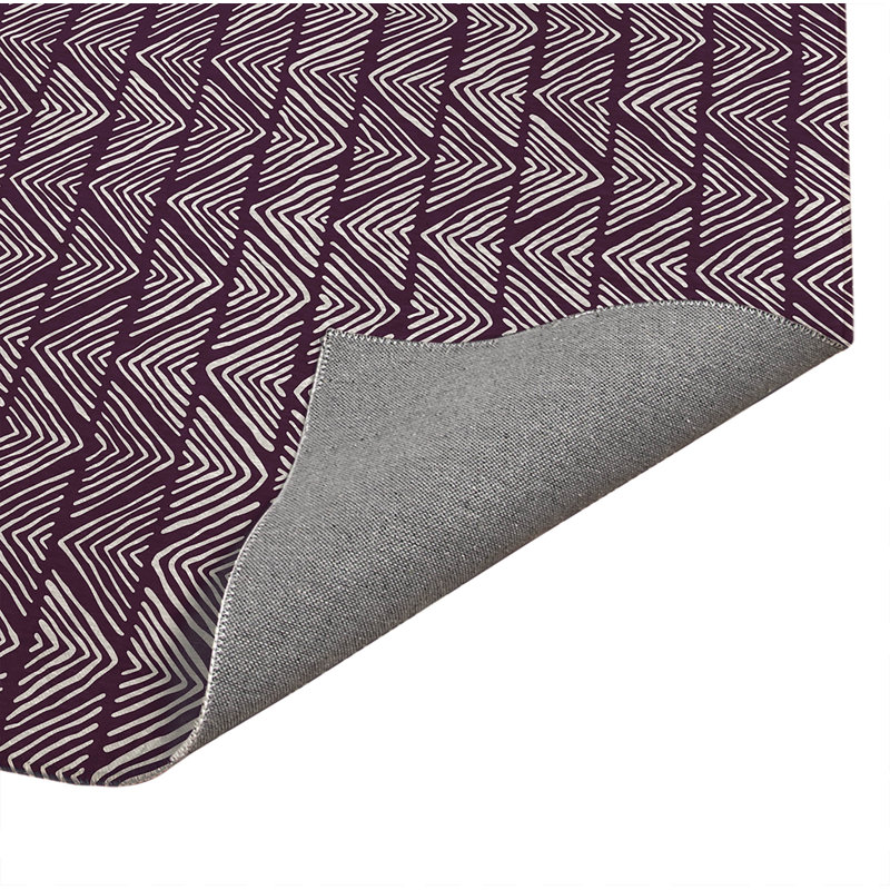 Tapis de bureau léger à chevrons, L 36 po x P 24 po, Aubergine
