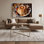 Art mural sur toile, Dessert, semoule pudding, noir
