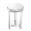 2 tables octogonales en miroir avec cristaux, décor argenté, pour le salon, la chambre à coucher, les petits espaces, l 13,8 po x P 13,8 po x H 21 po, remplisseur acrylique, structure café argenté stable, finition brillante, + verre