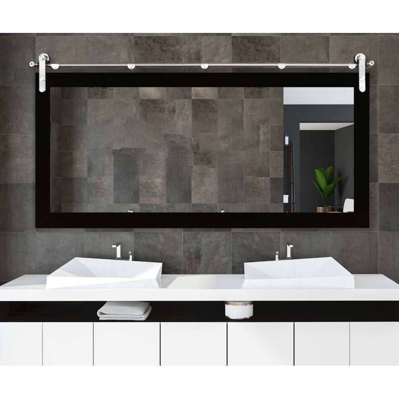 Miroir de salle de bain Karlyn, 30,5 x 53,5, Noir