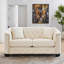 Modern Sofa59- Canapé Chesterfield en velours, canapé 2 places, dossiers capitonnés capitonnés avec accoudoirs cloutés et 2 coussins, appartement, bureau