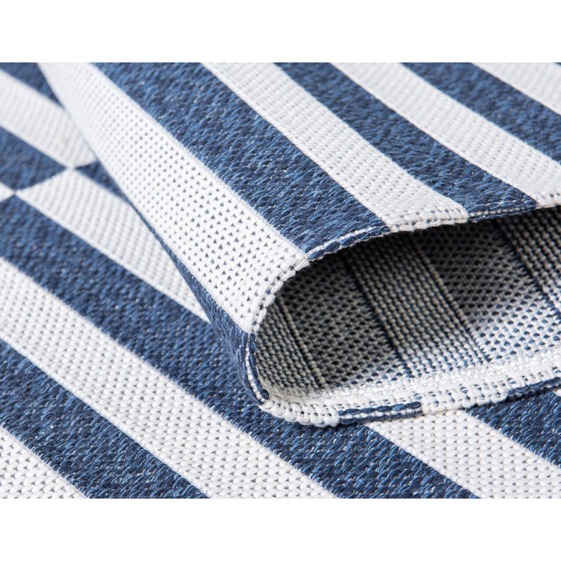 California Cotton Striped Indoor Rug, Rectangle 2'2" x 3'