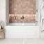 Baignoire en alcôve droite en acrylique blanc brillant avec drain externe 60 po x 32 po Streamline-108366678