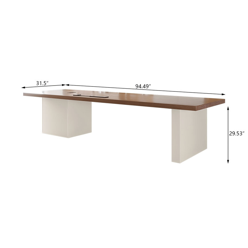 Bureau d'ordinateur 94,49 po Modern Modern, 29.53" H x 94.49" W x 31.50" D