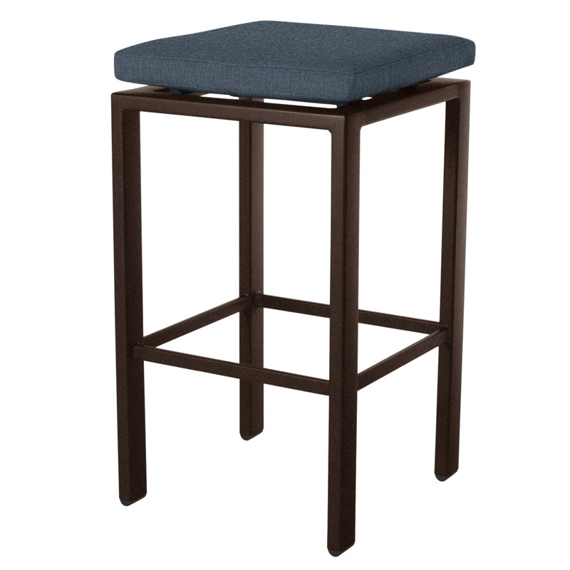 Aris Outdoor Bar Stool, Flagship Stone Sunbrella®, Copper Creek, 31.25"