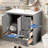 36" Free-Standing Bathroom Vanity Cabinet With Ceramic Sink,Bathroom Storage Cabinet,Grey-417150822