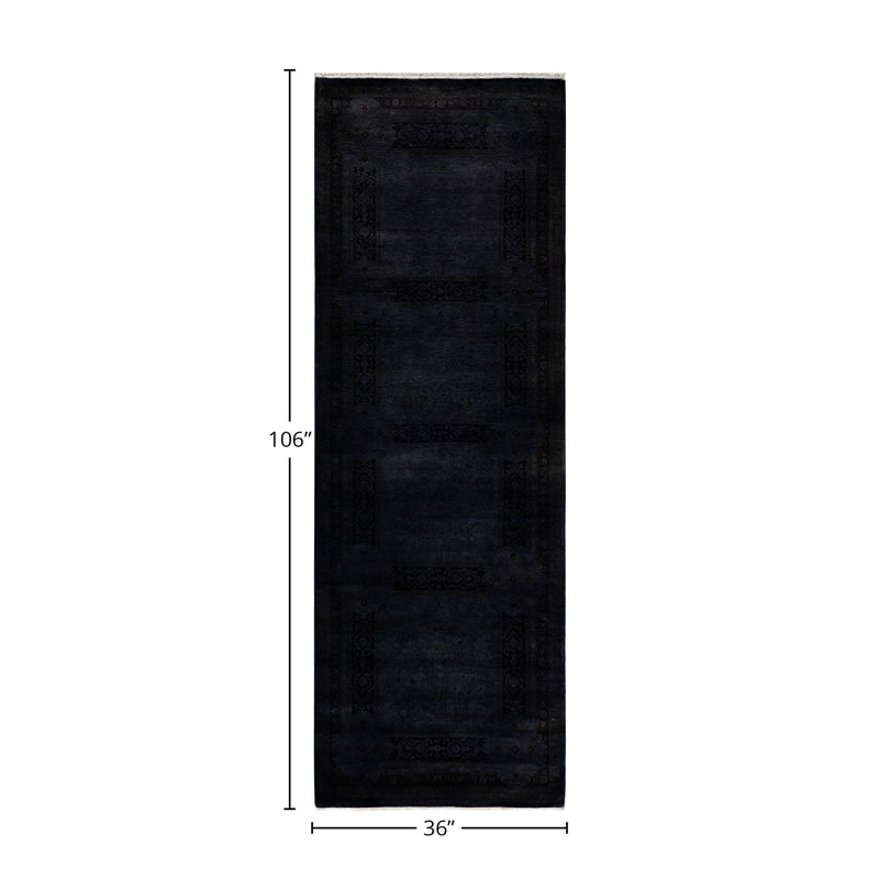 Tapis noir nouvel âge 3 pi x 8 pi 10 po Darlleen
