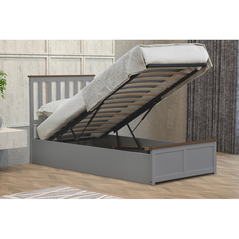 Araliya Ottoman Storage Bed, Single (3'), Grey