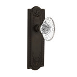 Meadows Plate with Oval Fluted Crystal Door Knob