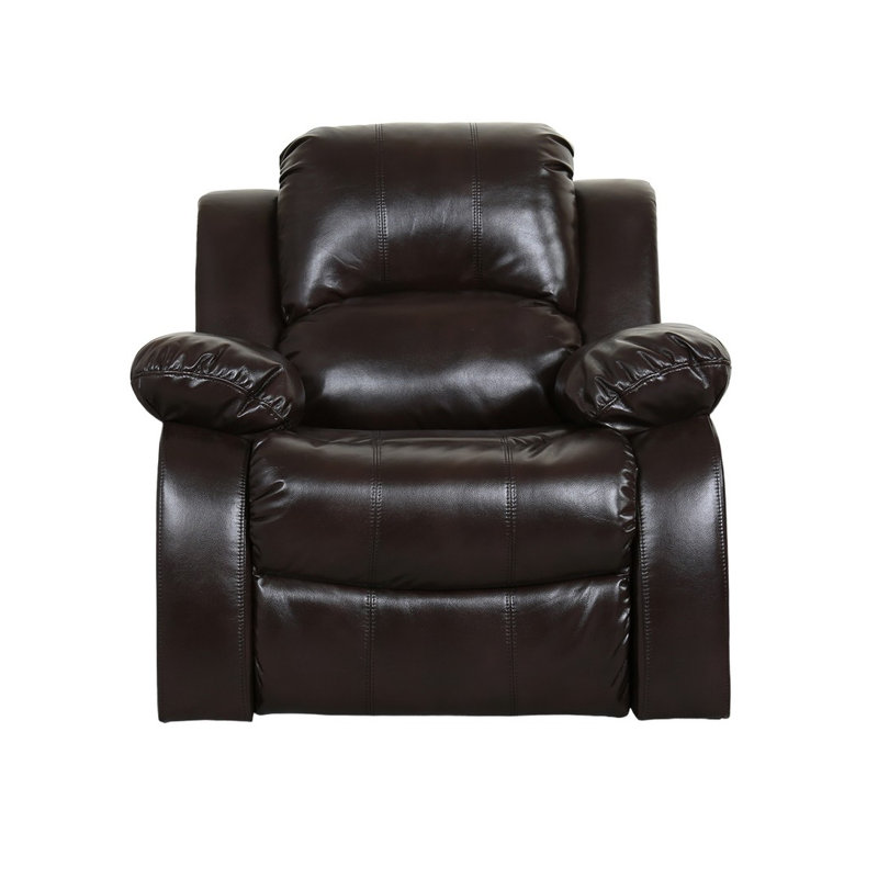 Fauteuil inclinable manuel standard de 36 po de largeur Aprilette, Similicuir brun