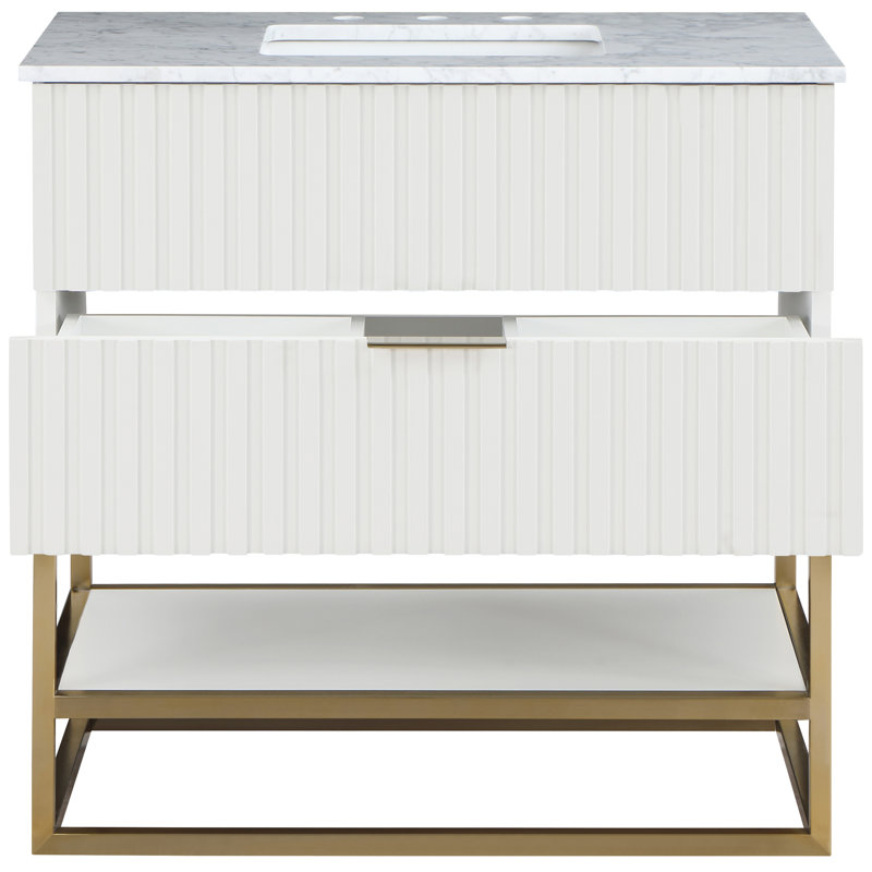 Meuble-lavabo Kleier, Blanc