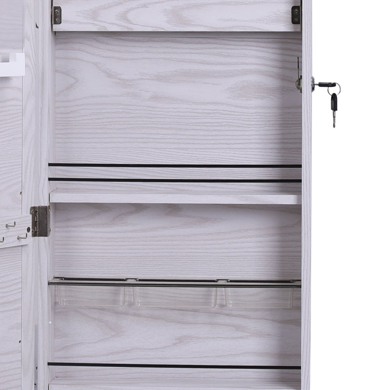 Over-the-Door Solid Wood Jewelry Armoire