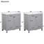 Meuble-lavabo gris 60 po avec lavabos doubles en céramique et tablette spacieuse - meuble de rangement élégant-121109871