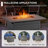 7-9 Person Outdoor Wicker Family Party Conversation Set With Swivel Rockers And Fire Pit-1006757693-1006757694