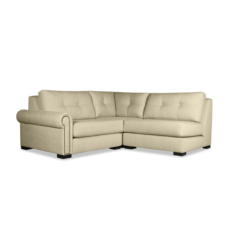 Mosely Upholstered L-Shaped Sectional, Off White Revolution®, Right Hand Facing