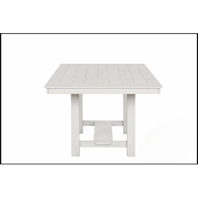 Ensemble de salle à manger contemporain 7 pièces avec table en chêne blanc, rallonge de rallonge et six chaises confortables