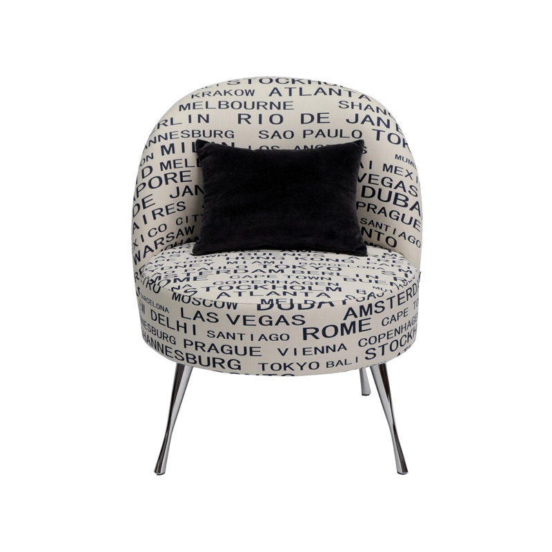 Loft Upholstered Accent Chair, Cream