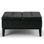 Repose-pieds de rangement pour table basse contemporaine en cuir végétalien l 36 po Dover