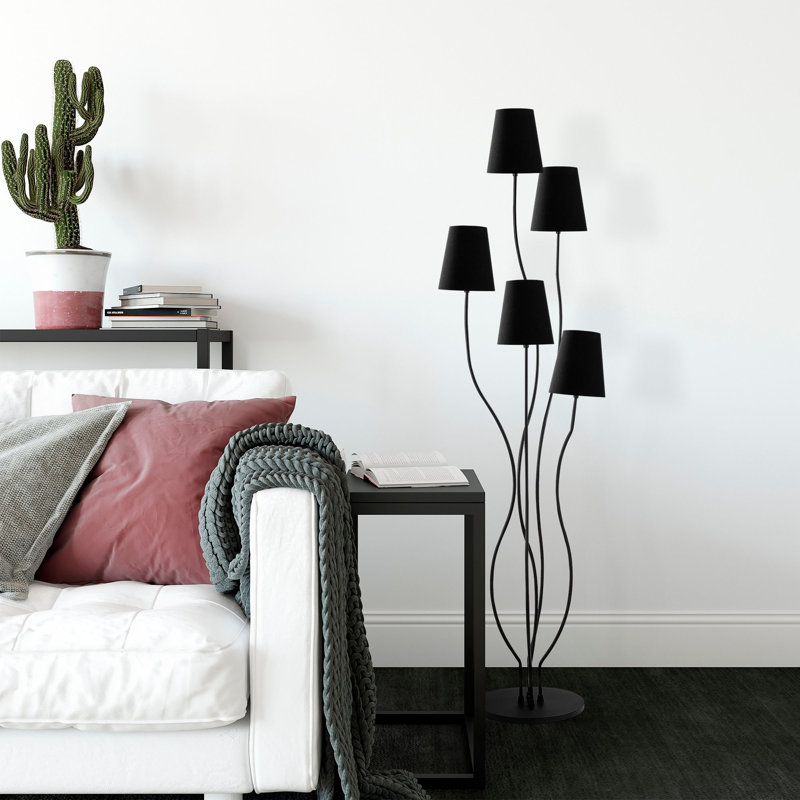 17.292'' Novelty Floor Lamp, Black, Black