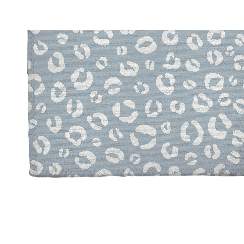 Tapis de bureau léger Leopard Play, L 5 pi x L 3 pi, Bleu ardoise