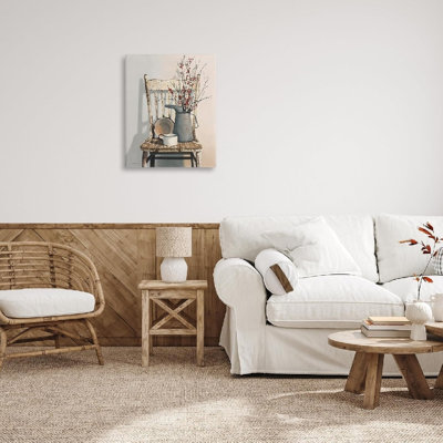 Thème rétro de nature morte rustique, art mural non encadré, 24 x 32