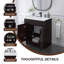 Base de meuble-lavabo simple 30 po en espresso seulement