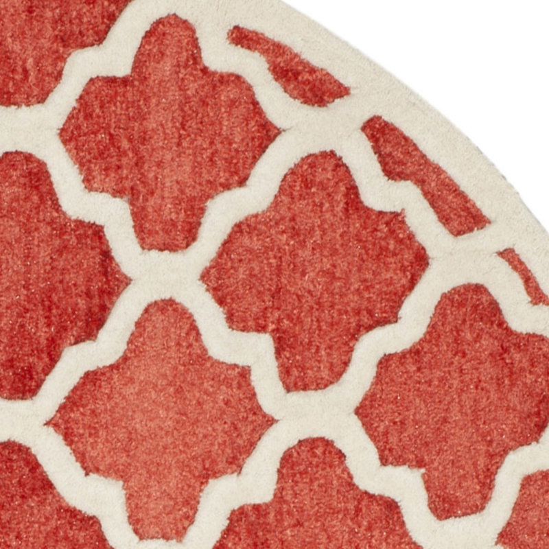 Precious Hand Tufted Performance Geometric Rug, Round 6'