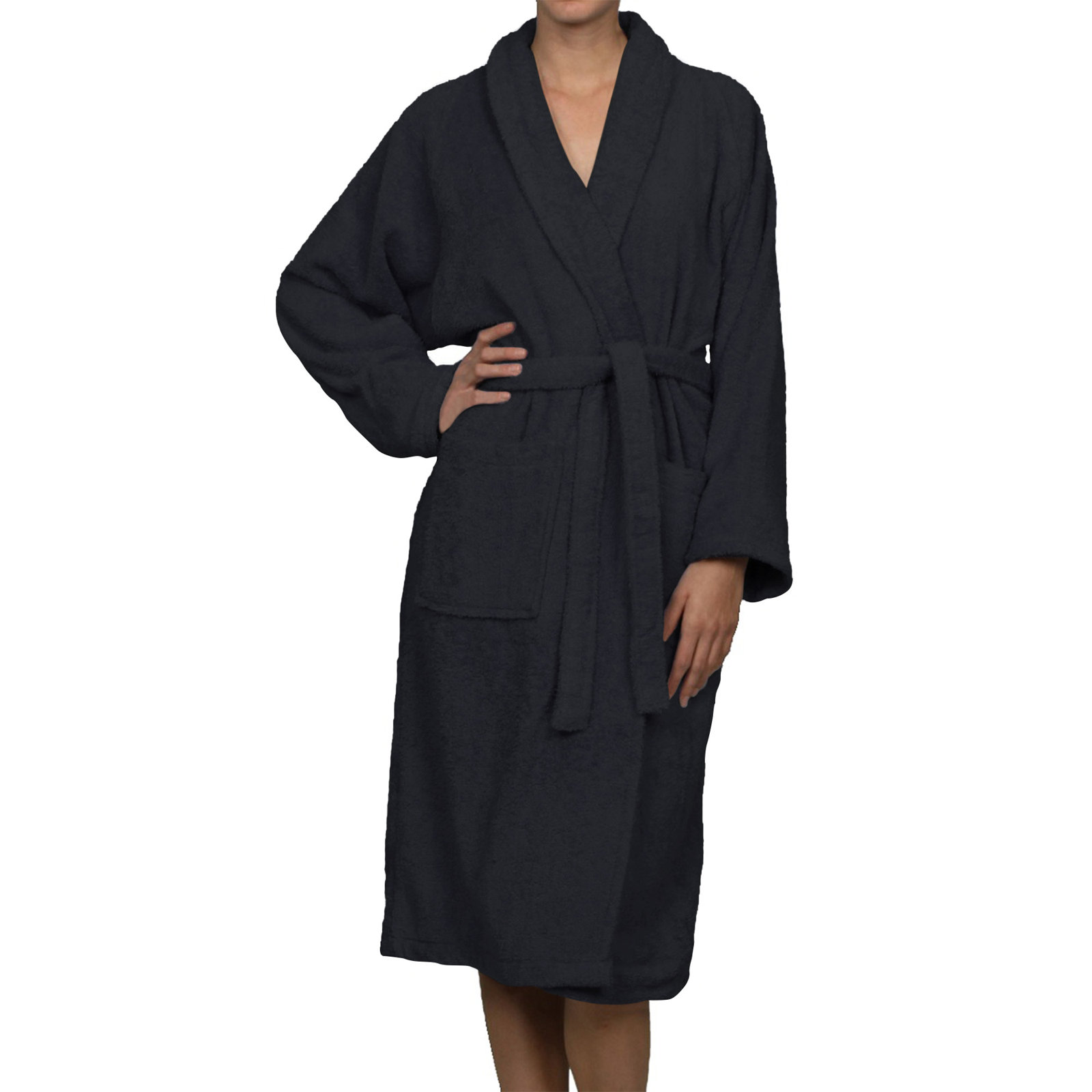 Bathrobe, L, Black