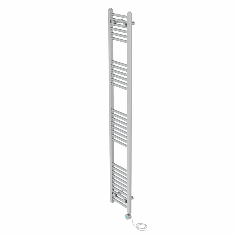 Kendal Straight Towel Rail Heated Towel Rails, 180cm H x 30cm W x 3cm D, Chrome