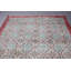 Tapis turc rétro surdimensionné vert et ivoire rétro pour un décor de chambre à coucher tissé à plat