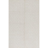 Wool Chevron Area Rug in White