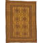 Tapis de zone en laine 6 pi 6 po x 8 pi 8 po one-of-kind noué la brown Earley